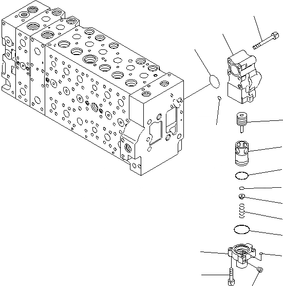 Схема запчастей Komatsu PC400LCSE-8R - ОСНОВН. КЛАПАН ( ACTUTOR) (/) Y