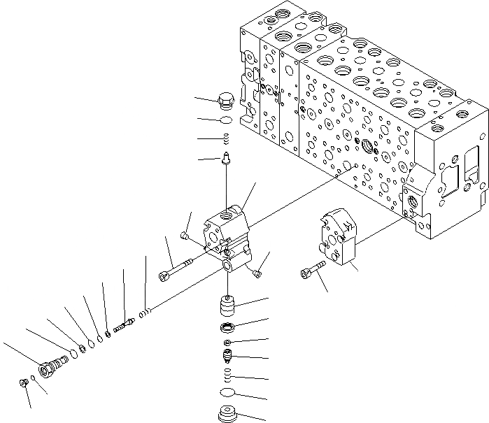 Схема запчастей Komatsu PC400LCSE-8R - ОСНОВН. КЛАПАН ( ACTUTOR) (/) Y