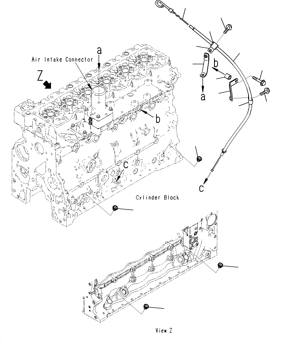 Схема запчастей Komatsu PC200-8M0 - МАСЛ. ЩУП A