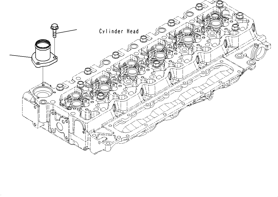 Схема запчастей Komatsu PC200-8M0 - ВОДН. ВЫПУСКН. СОЕДИН-Е A