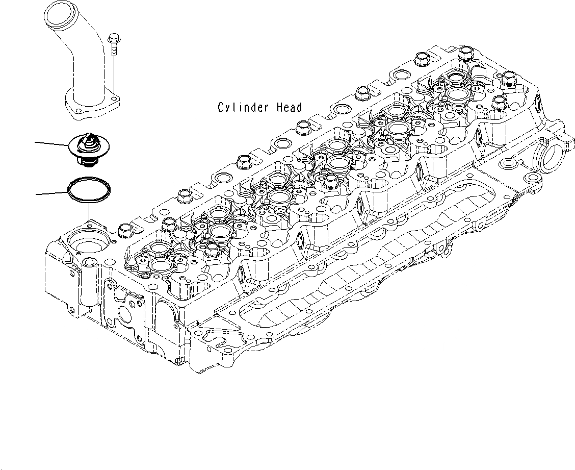 Схема запчастей Komatsu PC200-8M0 - ТЕРМОСТАТ A