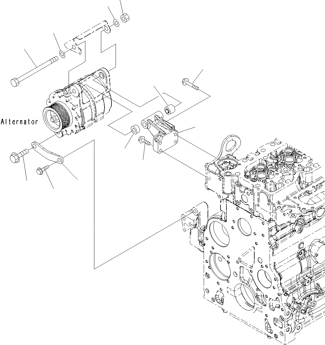 Схема запчастей Komatsu PC200-8M0 - КРЕПЛЕНИЕ ГЕНЕРАТОРА (ДЛЯ AMP,УПЛОТНЕНИЕED ГЕНЕРАТОР) A