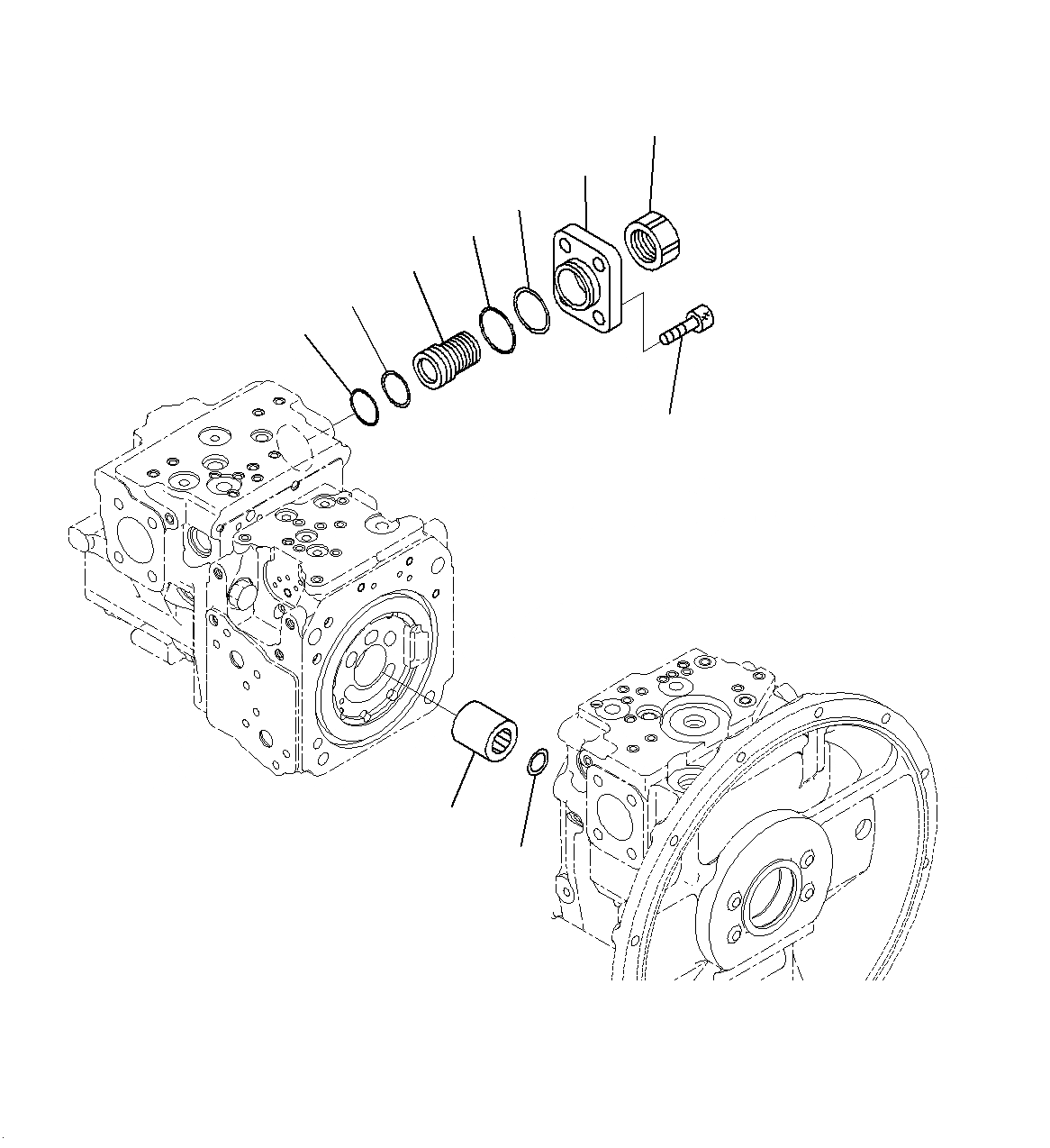 Схема запчастей Komatsu PC200-8M0 - ОСНОВН. НАСОС(ВНУТР. ЧАСТИ)(9/) H