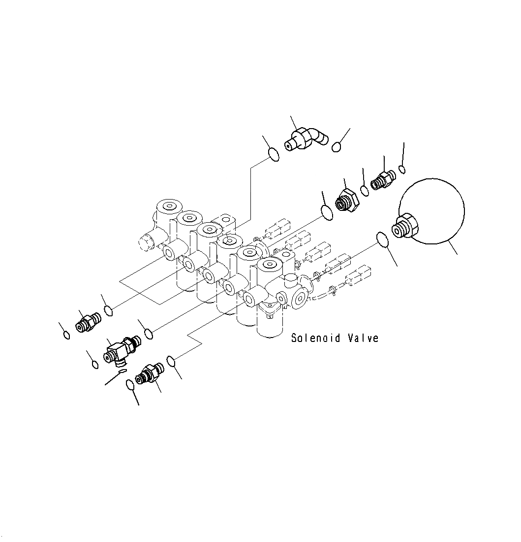 Схема запчастей Komatsu PC200-8M0 - СОЛЕНОИДНЫЙ КЛАПАН(КОМПОНЕНТЫ) H