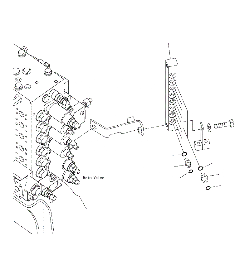 Схема запчастей Komatsu PC200-8M0 - БЛОК ПЕРЕКЛЮЧЕНИЯ ДАВЛЕНИЯ(БЛОК) H