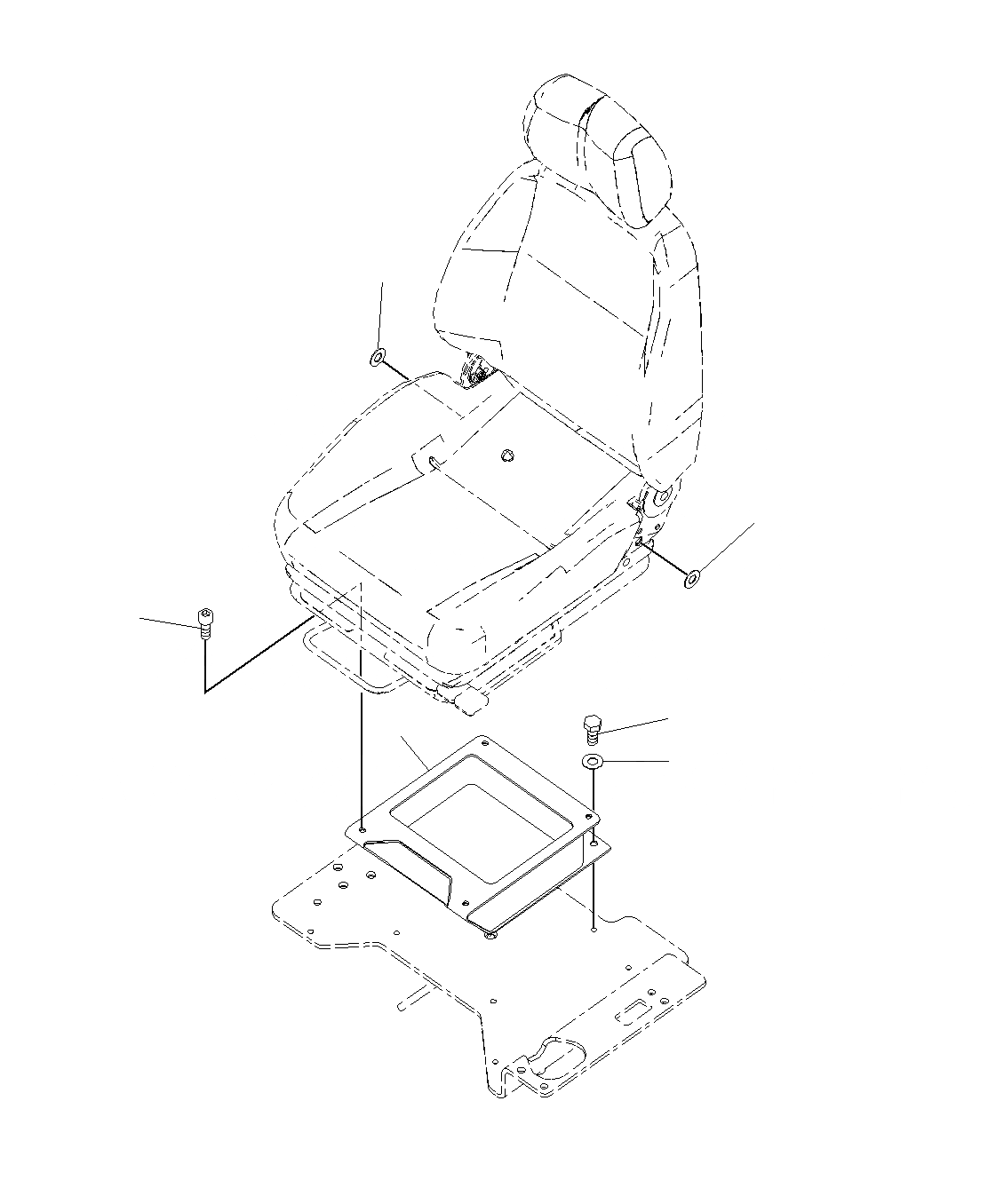 Схема запчастей Komatsu PC200-8M0 - СИДЕНЬЕ ОПЕРАТОРА(ЖЕСТК.)(/) K