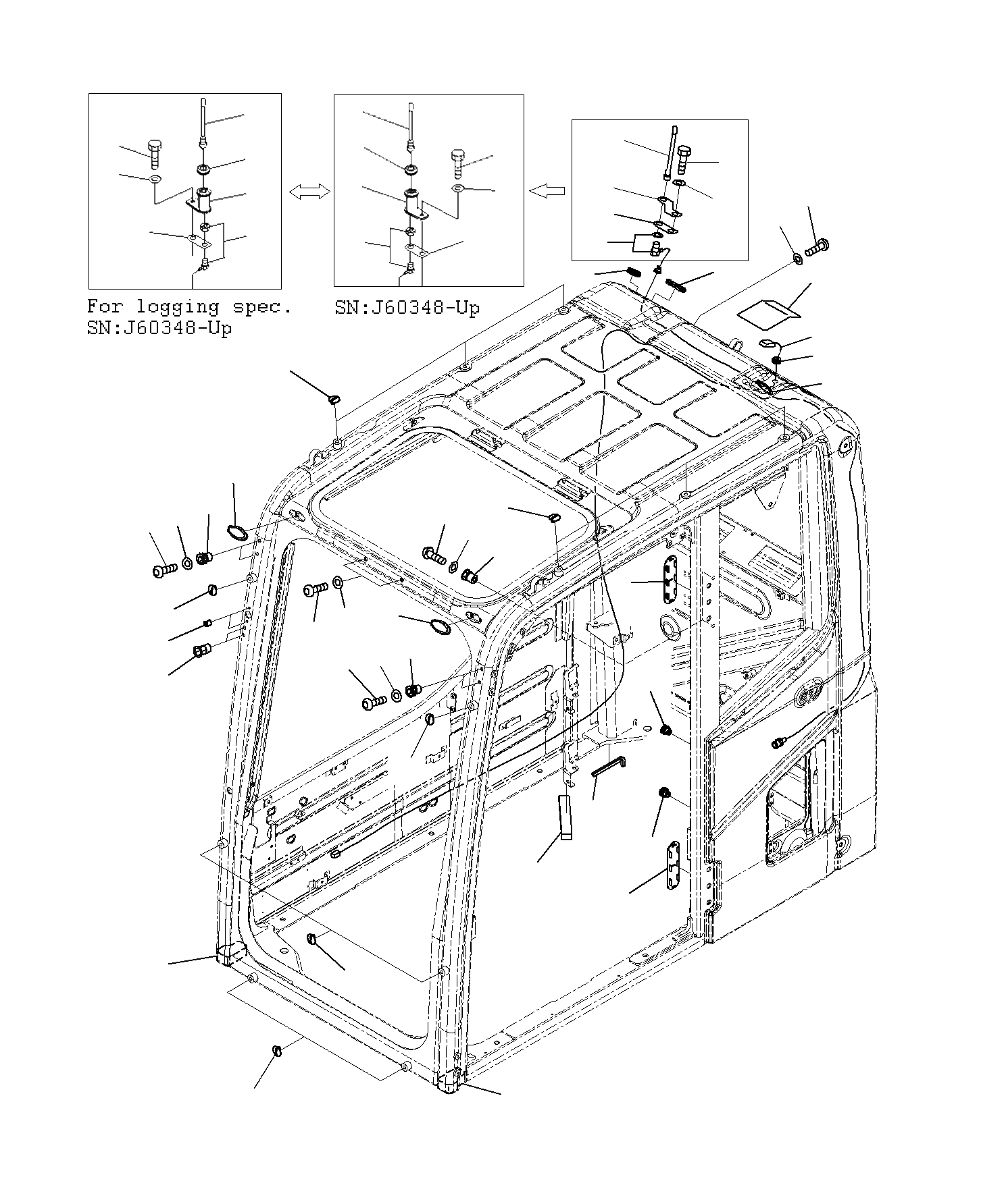 Схема запчастей Komatsu PC200-8M0 - КАБИНА(KOMTRAX ANTENA) K