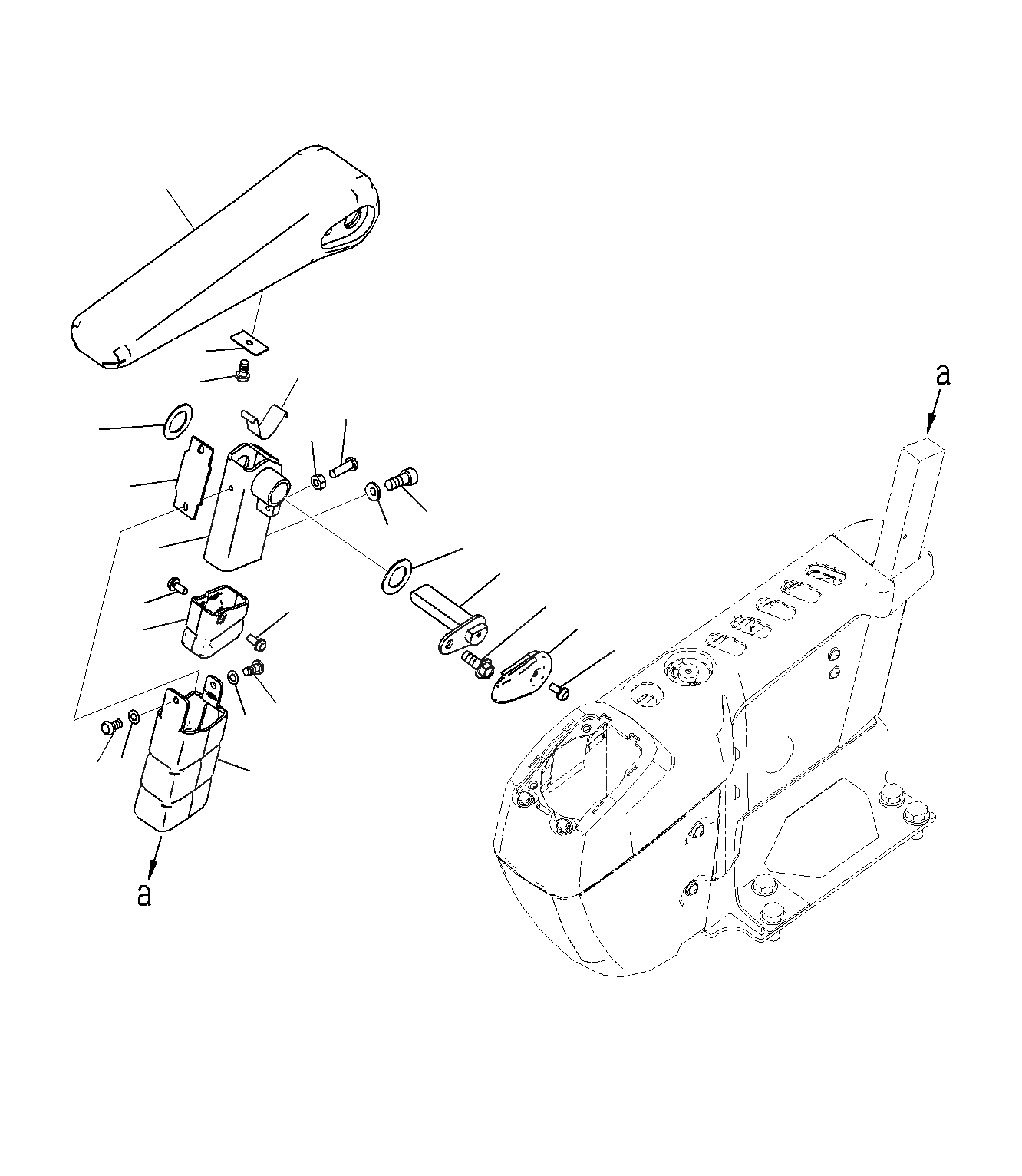 Схема запчастей Komatsu PC200-8M0 - КАБИНА(ПОДЛОКОТНИК)(R.H) K