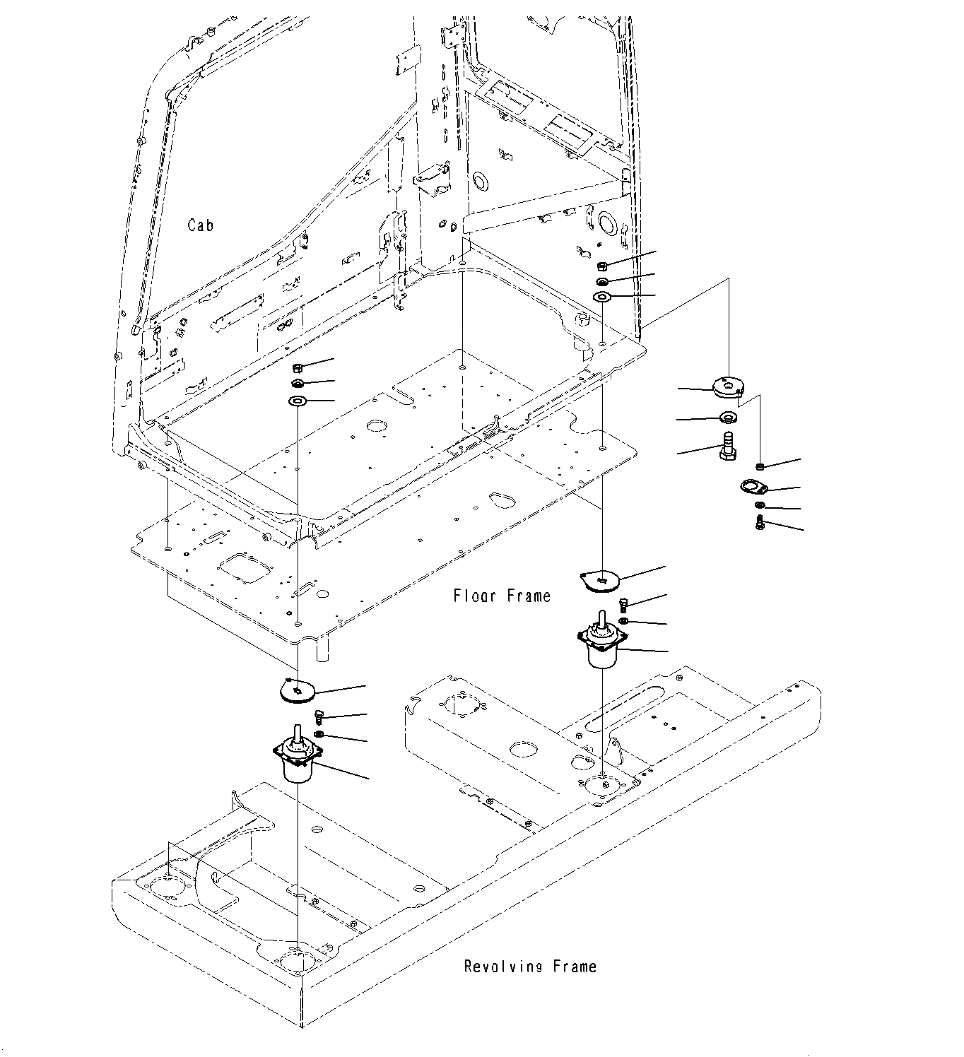 Схема запчастей Komatsu PC200-8M0 - КРЕПЛЕНИЕ ПОЛАING K