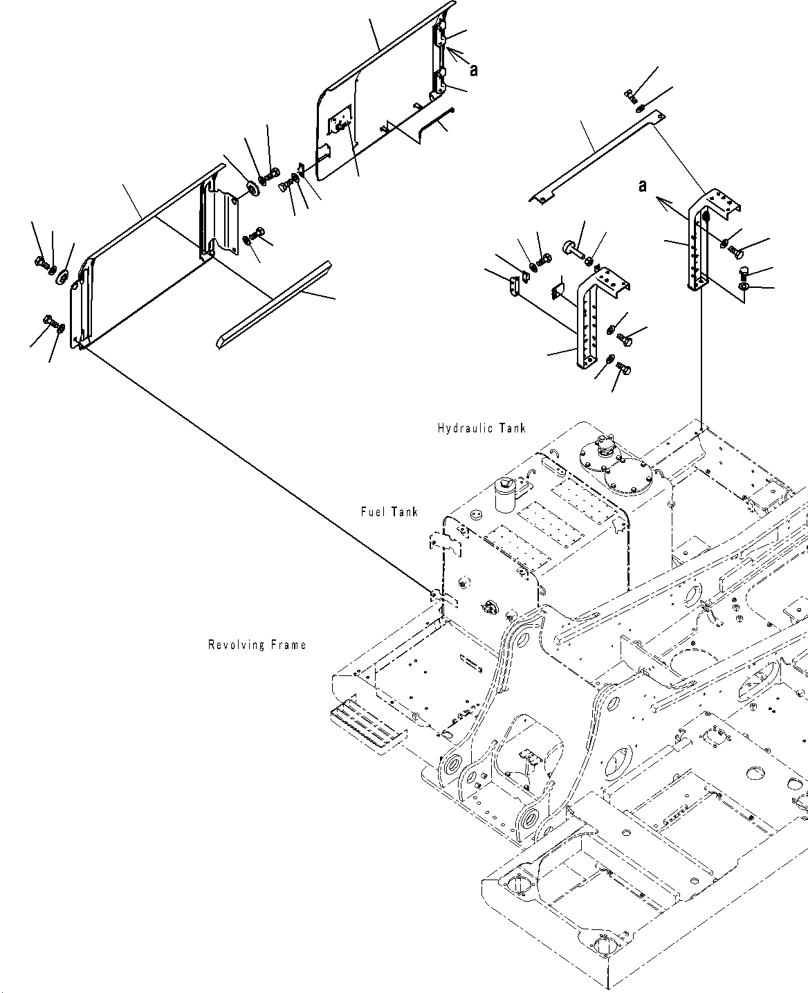 Схема запчастей Komatsu PC200-8M0 - ДВЕРЬ R.H M