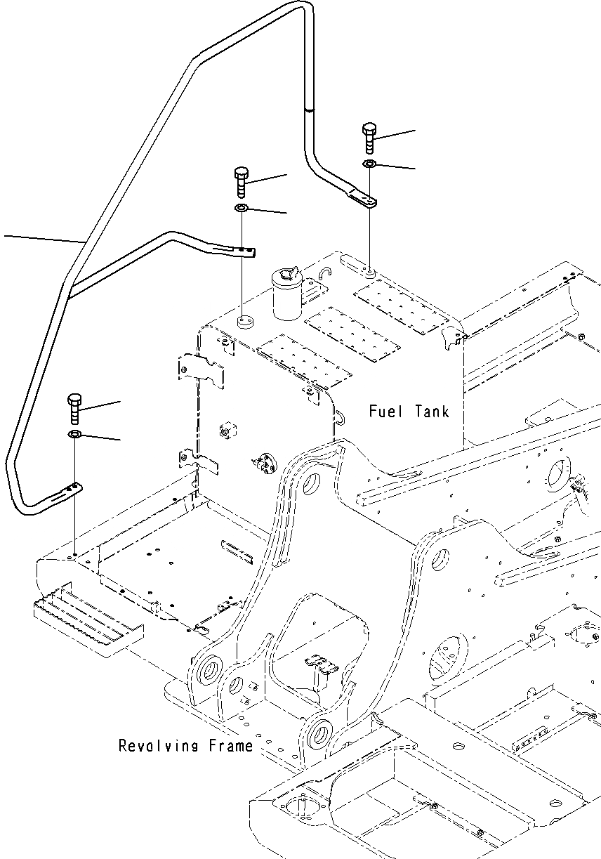 Схема запчастей Komatsu PC200-8M0 - HANDRAIL M