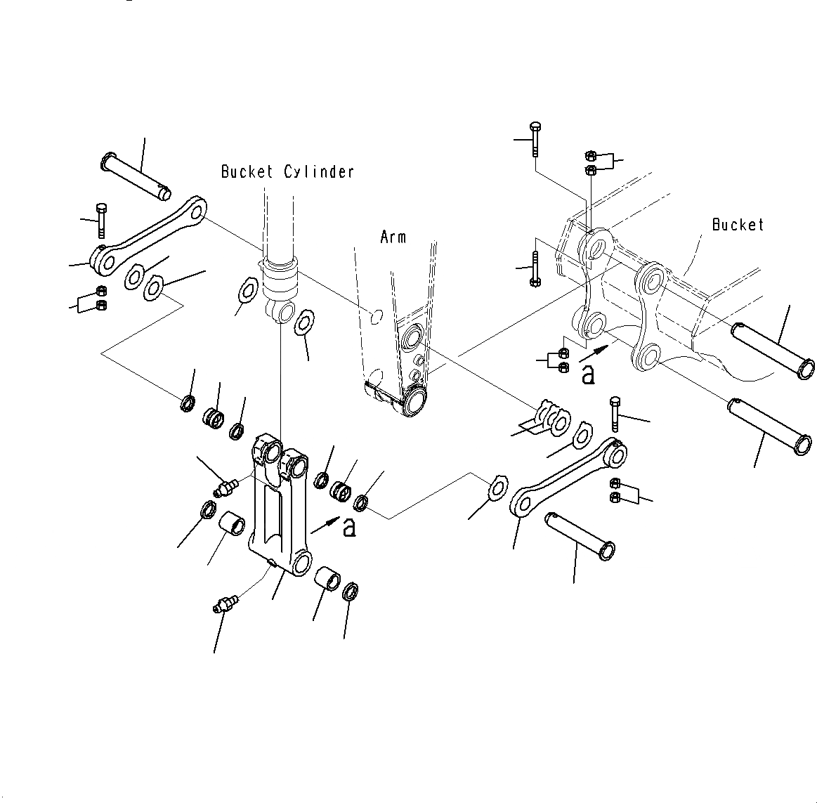 Схема запчастей Komatsu PC200-8M0 - РУКОЯТЬ (СОЕДИНЕНИЕ КОВША) (.9M) T