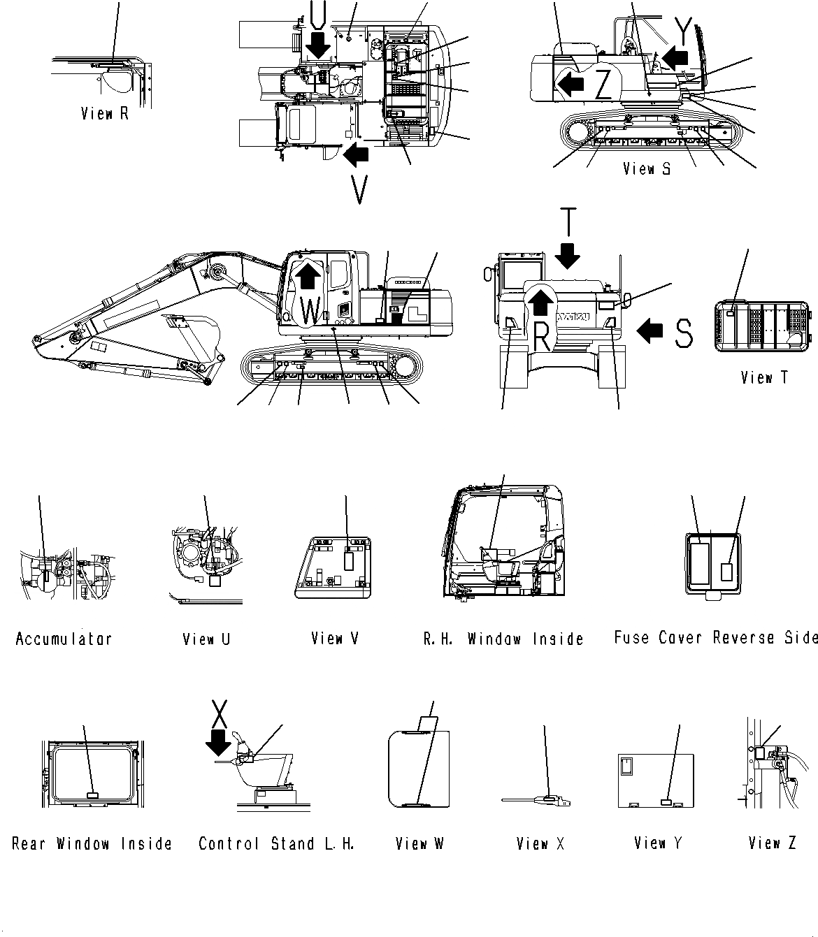 Схема запчастей Komatsu PC200-8M0 - MARKS И ТАБЛИЧКИ (АНГЛ.) U