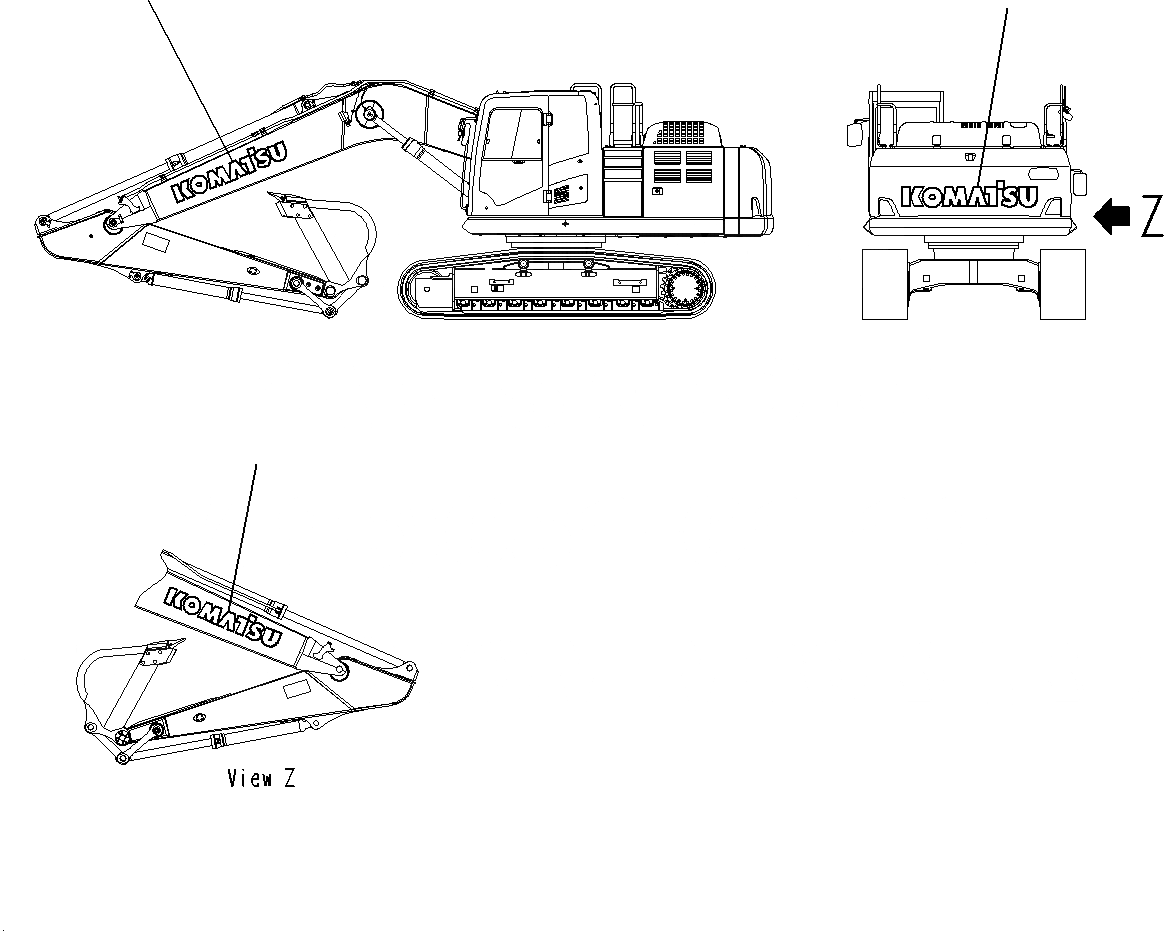 Схема запчастей Komatsu PC200-8M0 - KOMATSU ЛОГОТИП U