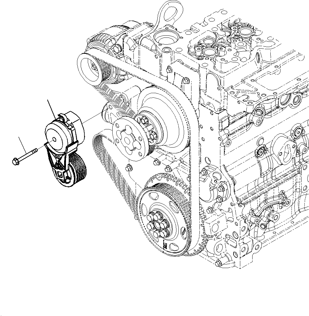 Схема запчастей Komatsu PC160LC-8 - ВЕНТИЛЯТОР ОХЛАЖДЕНИЯ НАТЯЖИТЕЛЬ РЕМНЯ A