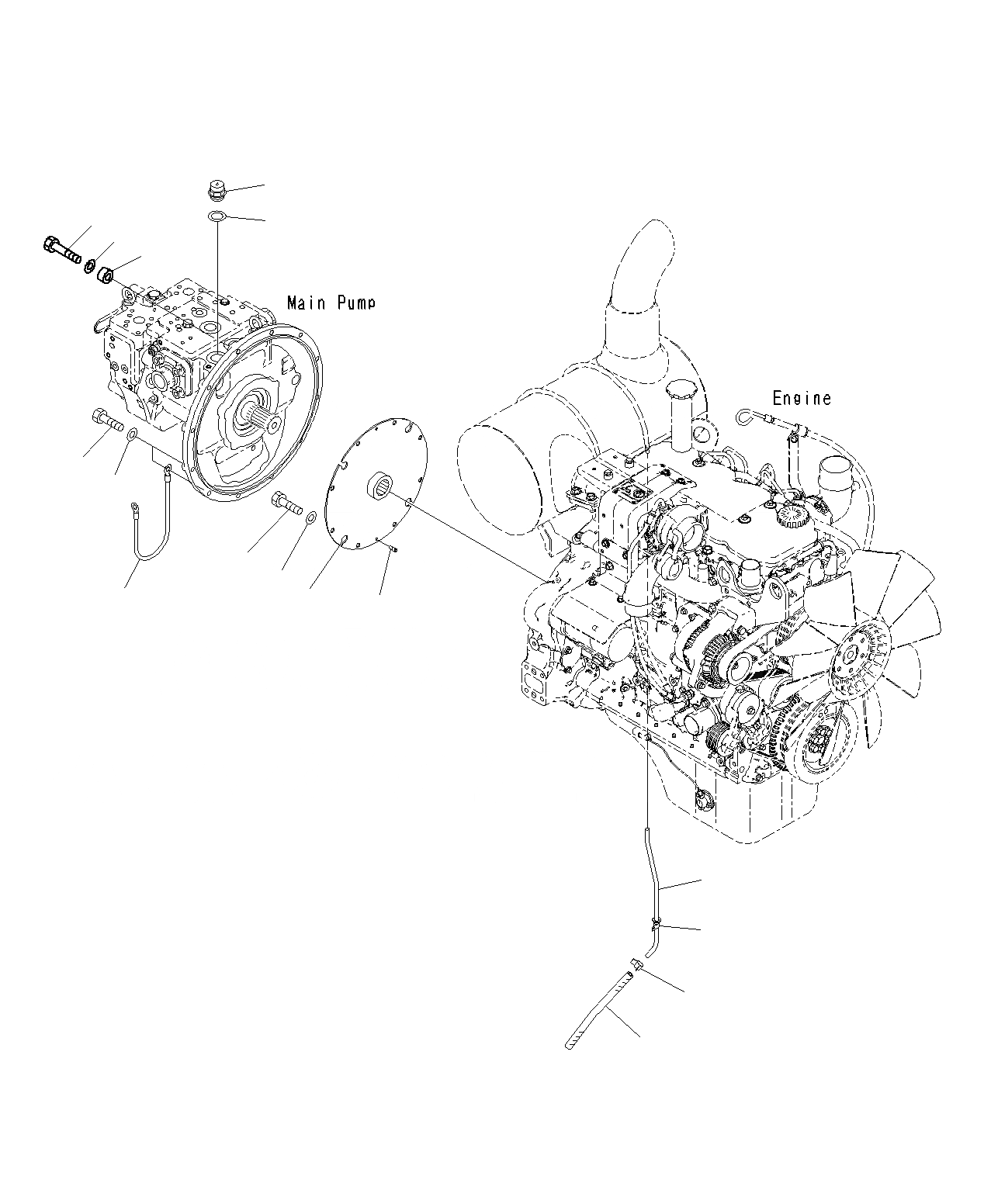 Схема запчастей Komatsu PC160LC-8 - ДЕМПФЕР И ПОРШЕНЬ НАСОС (ДЕМПФЕР) B