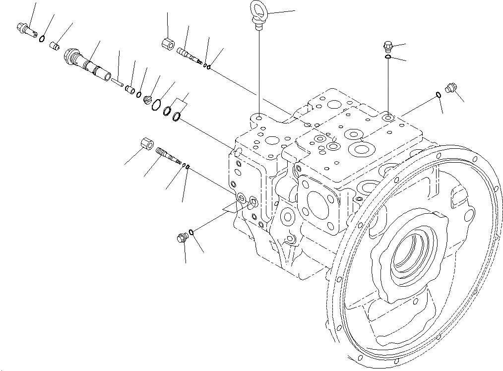 Схема запчастей Komatsu PC160LC-8 - ДЕМПФЕР И ПОРШЕНЬ НАСОС (ПОРШЕНЬ НАСОС)(/9) B