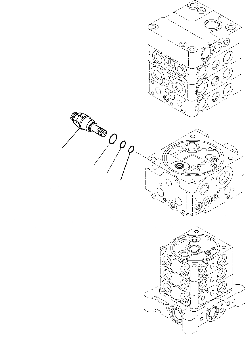Схема запчастей Komatsu PC160LC-8 - УПРАВЛЯЮЩ. КЛАПАН (ВНУТР. ЧАСТИ)(/) H