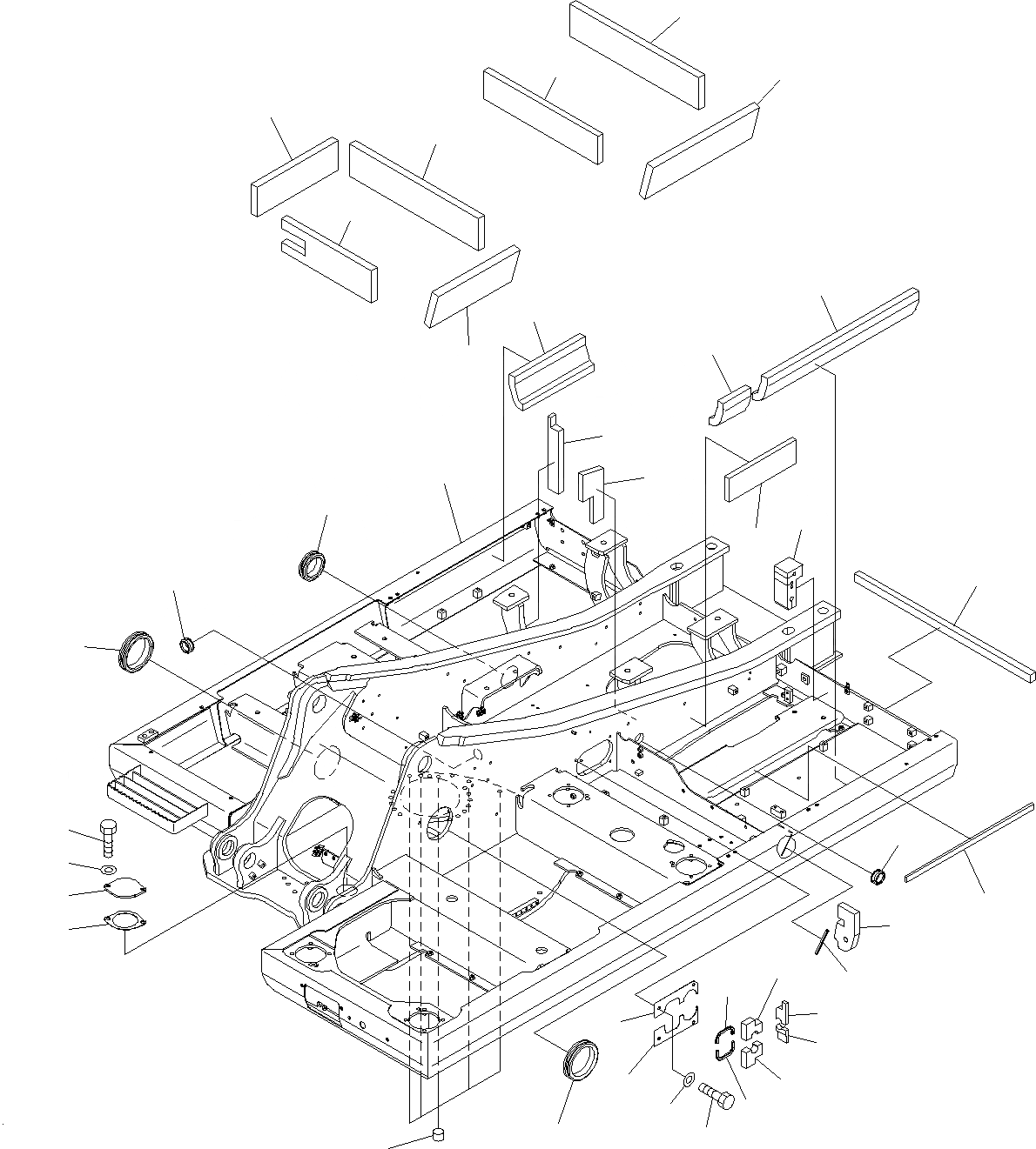 Схема запчастей Komatsu PC160LC-8 - ОСНОВНАЯ РАМА (COVER)(AGRO) J