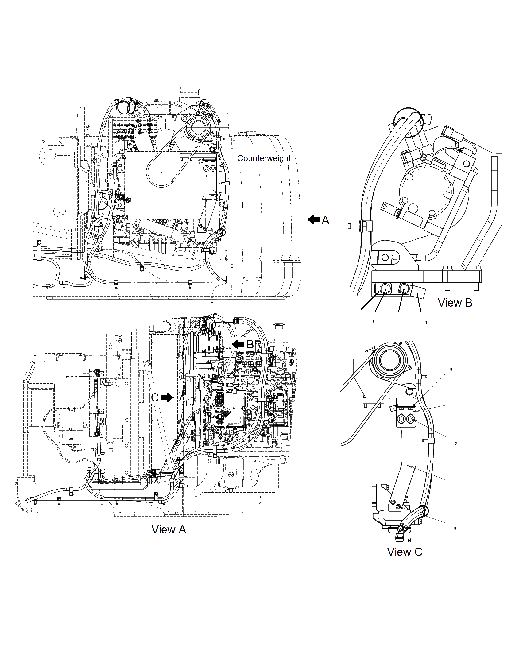 Схема запчастей Komatsu PC160LC-8 - AC LESS (/) K