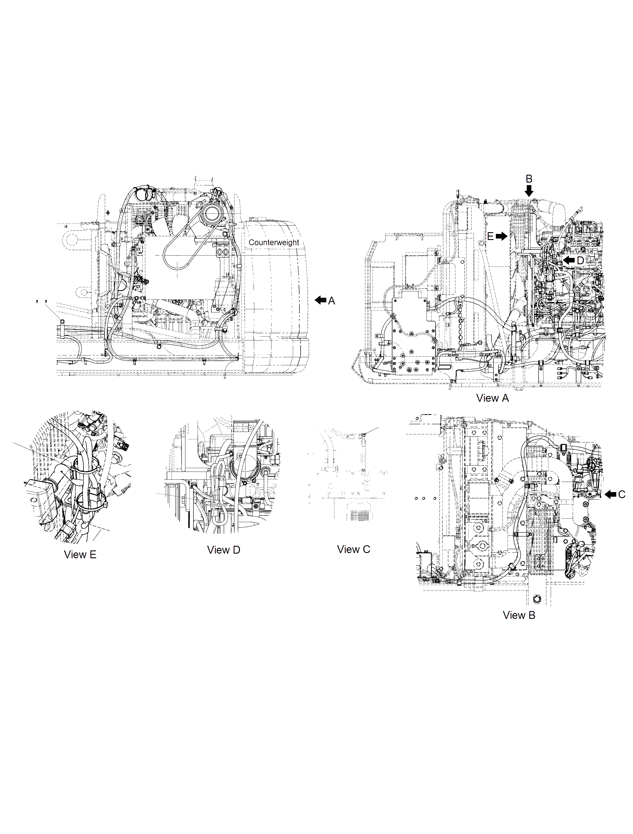 Схема запчастей Komatsu PC160LC-8 - AC LESS (/) K