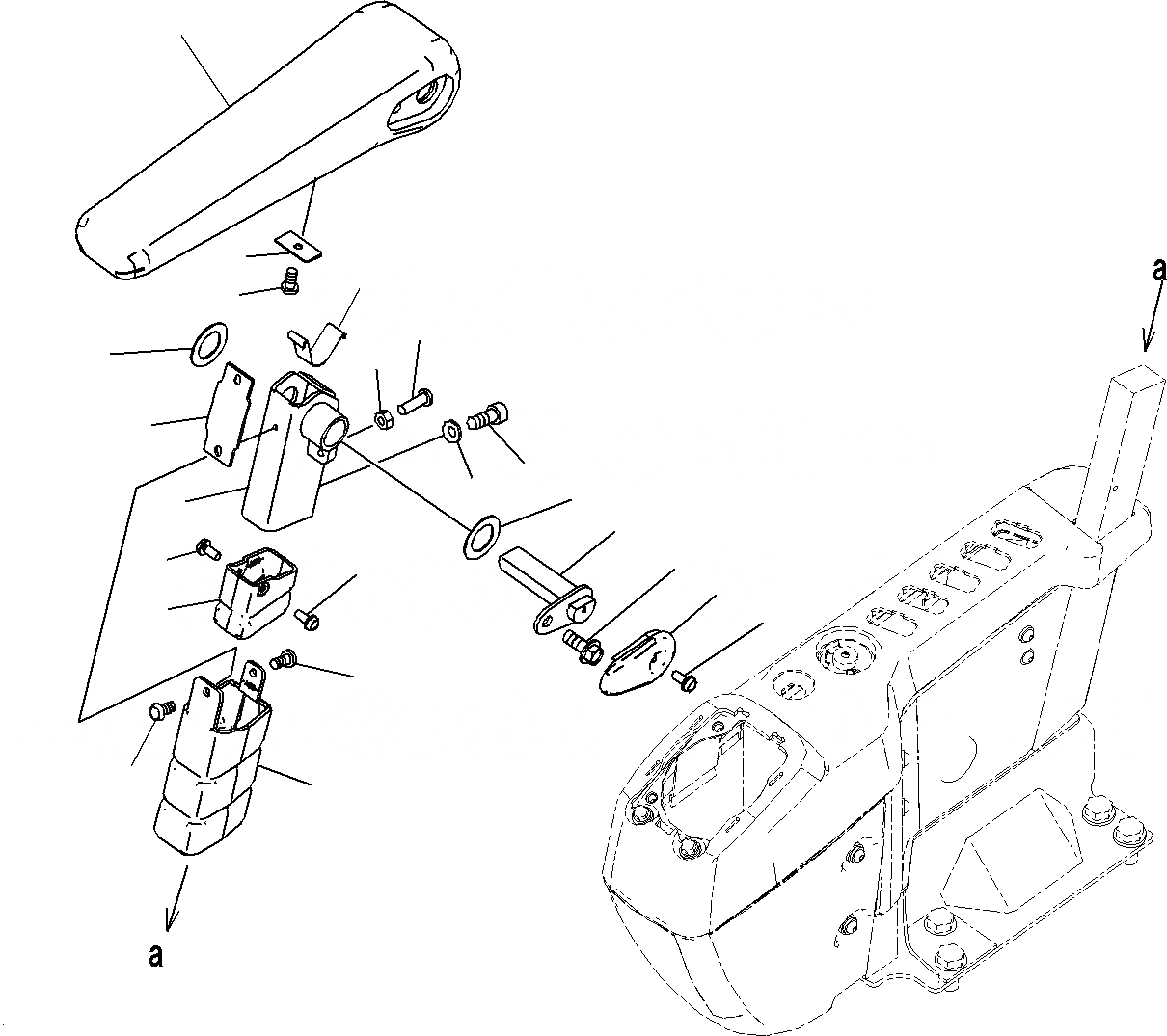 Схема запчастей Komatsu PC160LC-8 - КАБИНА (ПОЛ)(ПОДЛОКОТНИК, R.H) K