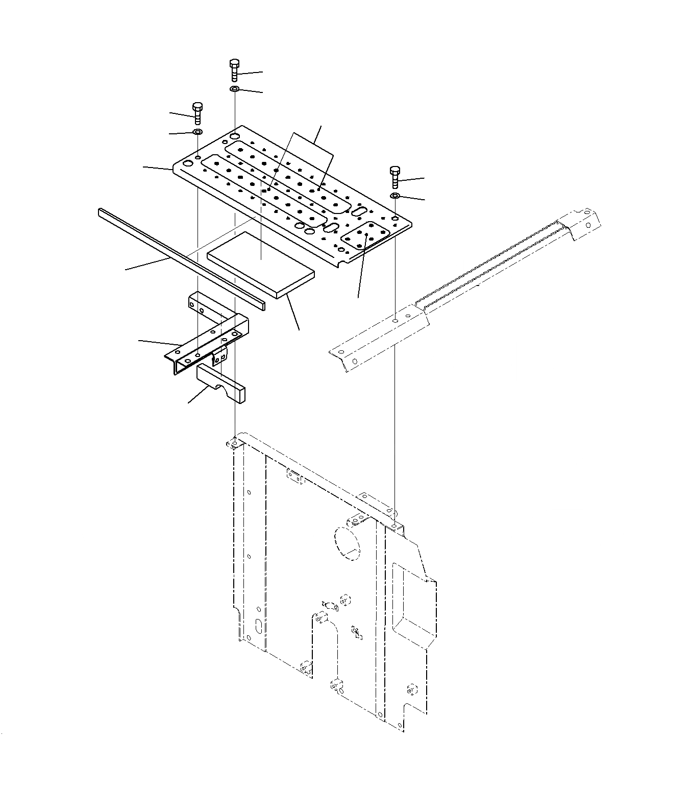 Схема запчастей Komatsu PC160LC-8 - ПЕРЕГОРОДКА. COVER M