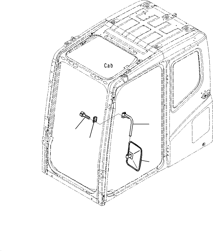 Схема запчастей Komatsu PC160LC-8 - ЗАДН.VIEW MIRROR, L.H M