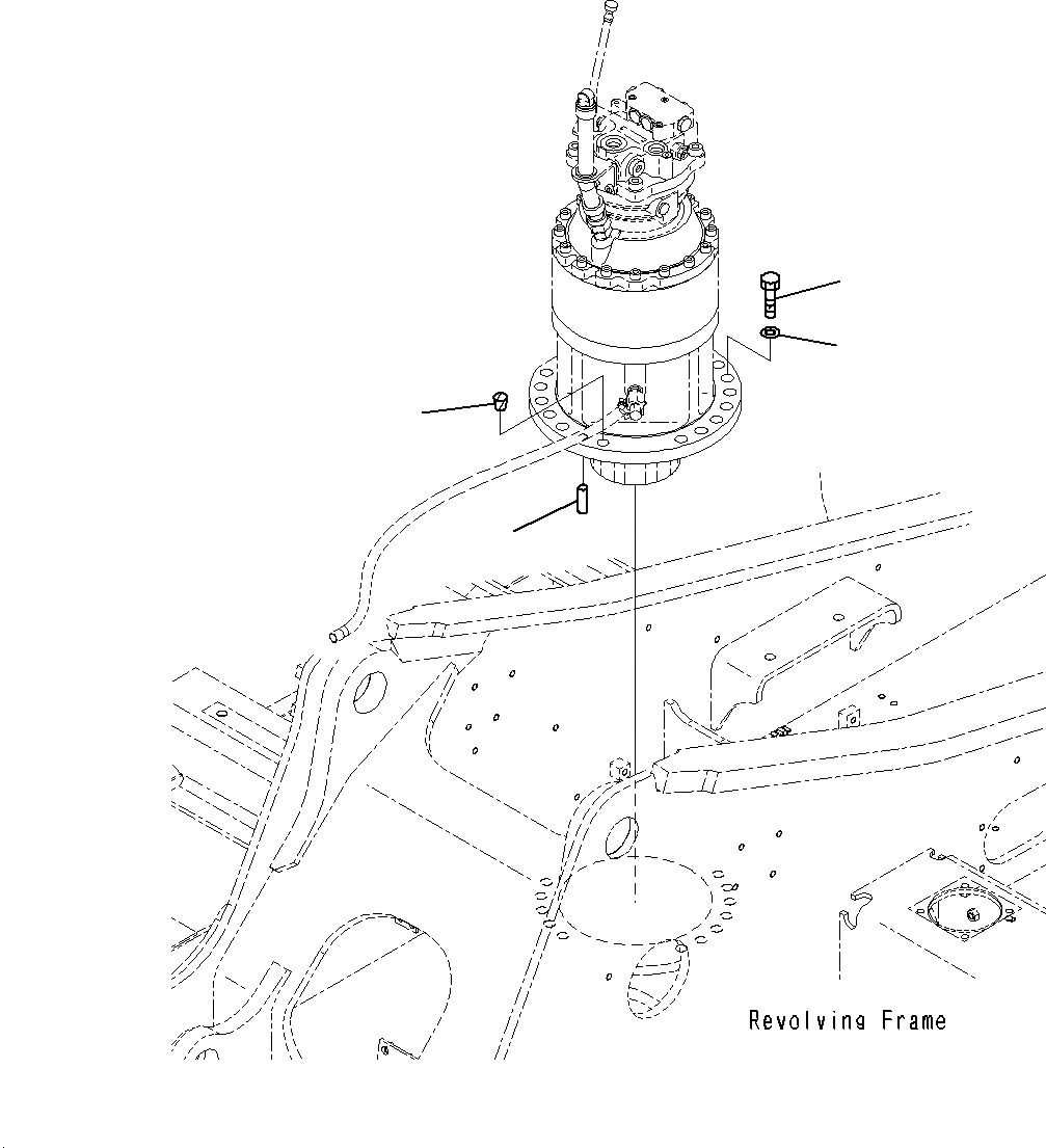 Схема запчастей Komatsu PC160LC-8 - МЕХАНИЗМ ПОВОРОТА И МОТОР (ЭЛЕМЕНТЫ КРЕПЛЕНИЯ) N