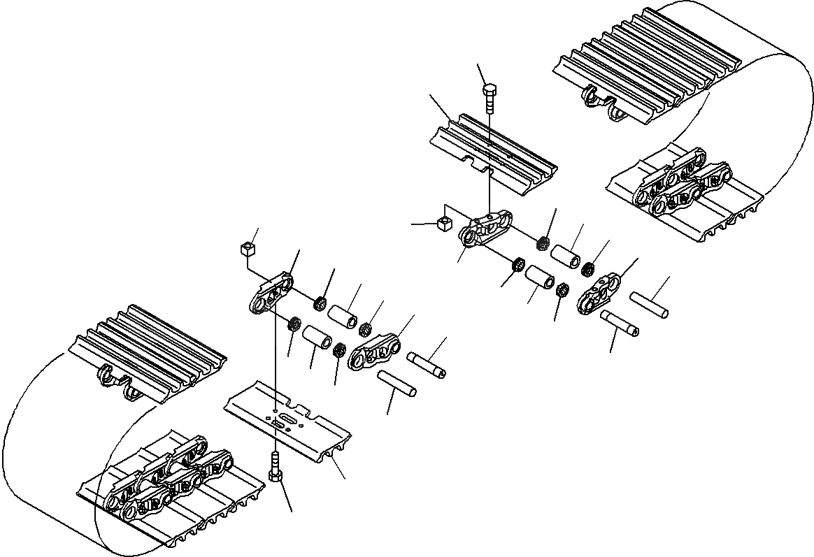Схема запчастей Komatsu PC160LC-8 - ГУСЕНИЦЫ В СБОРЕ (MM ТРОЙНОЙ ГРУНТОЗАЦЕП.) R
