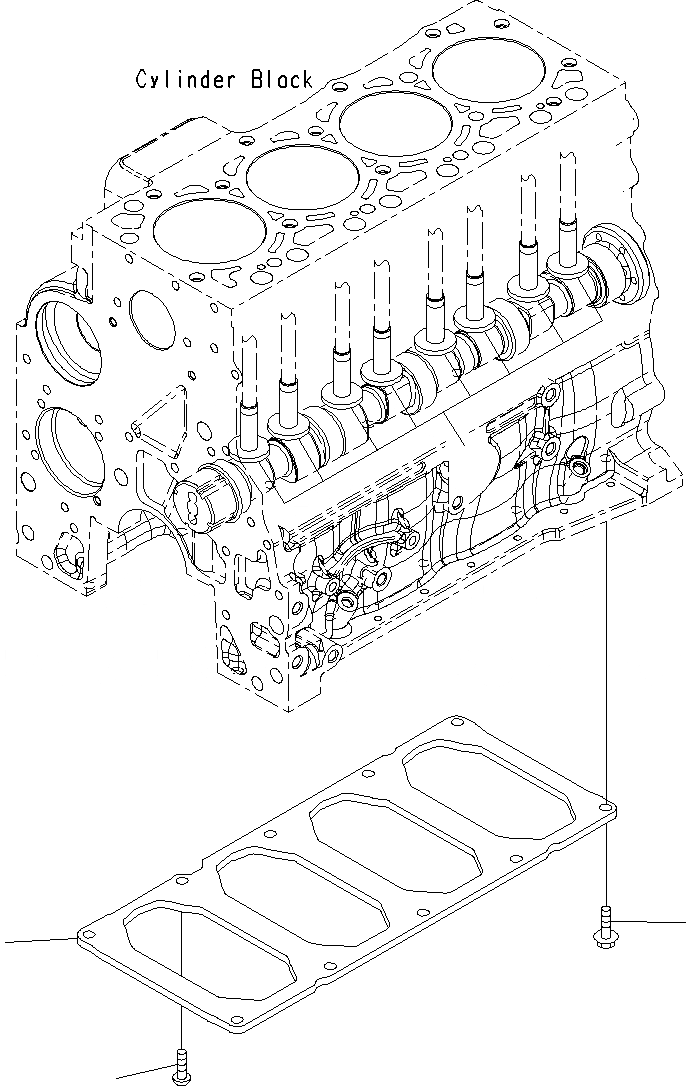 Схема запчастей Komatsu PC195LC-8 - ТОЛКАТЕЛЬ И БЛОК ПЛАСТИНА A