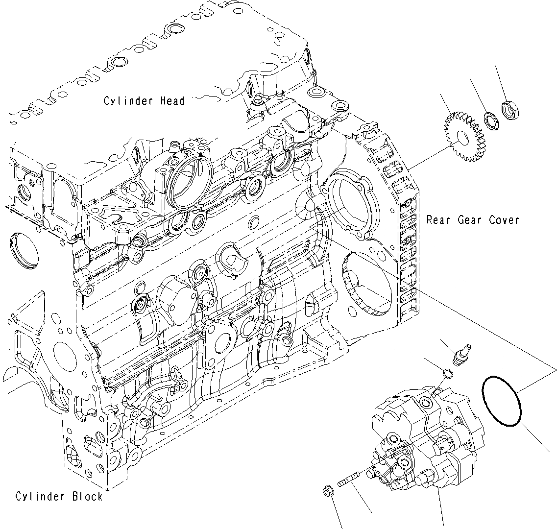 Схема запчастей Komatsu PC195LC-8 - ТОПЛ. НАСОС A