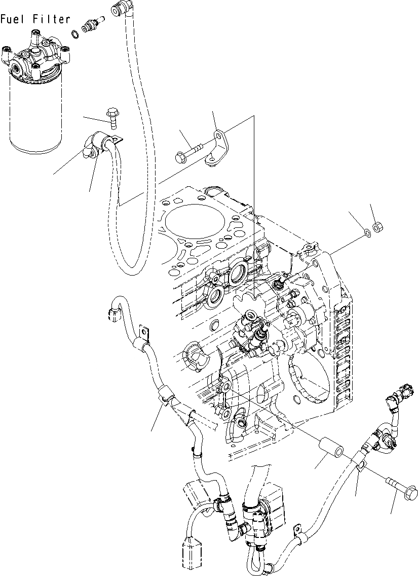 Схема запчастей Komatsu PC195LC-8 - ТОПЛИВН. ФИЛЬТР. КРЕПЛЕНИЕS A