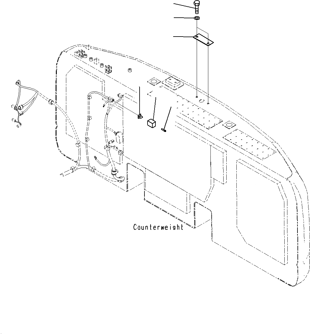 Схема запчастей Komatsu PC195LC-8 - ЗАДН.VIEW CAMERA (БЕЗ ЗАДН.VIEW CAMERA) E