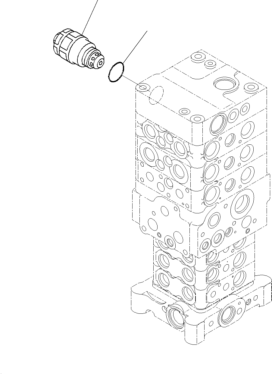Схема запчастей Komatsu PC195LC-8 - УПРАВЛЯЮЩ. КЛАПАН ( СЕКЦ.)(ВНУТР. ЧАСТИ)(/) H