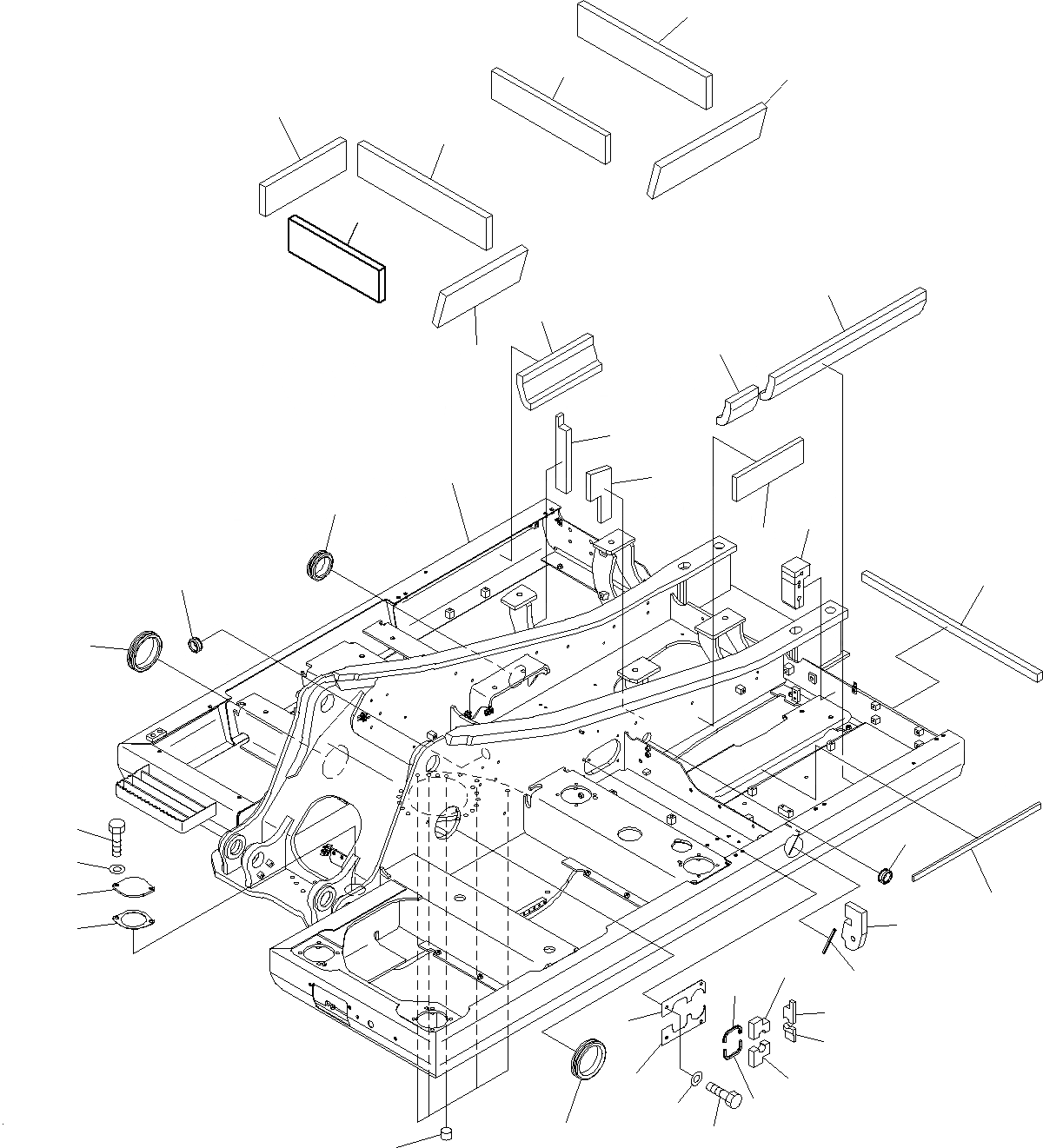 Схема запчастей Komatsu PC195LC-8 - ОСНОВНАЯ РАМА J