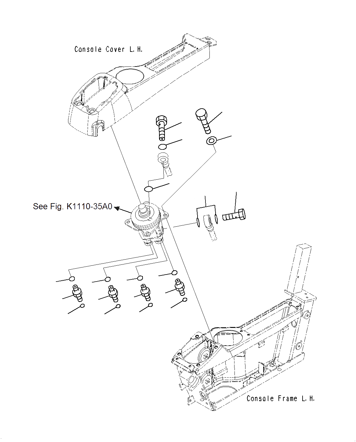 Схема запчастей Komatsu PC195LC-8 - КАБИНА (ПОЛ, КЛАПАН L.H) K