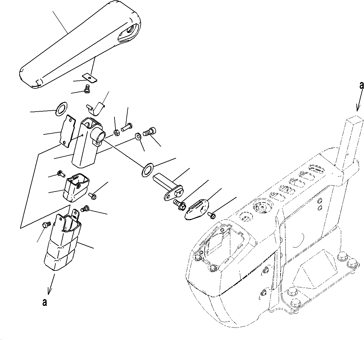 Схема запчастей Komatsu PC195LC-8 - КАБИНА (ПОЛ, ПОДЛОКОТНИК R.H) K