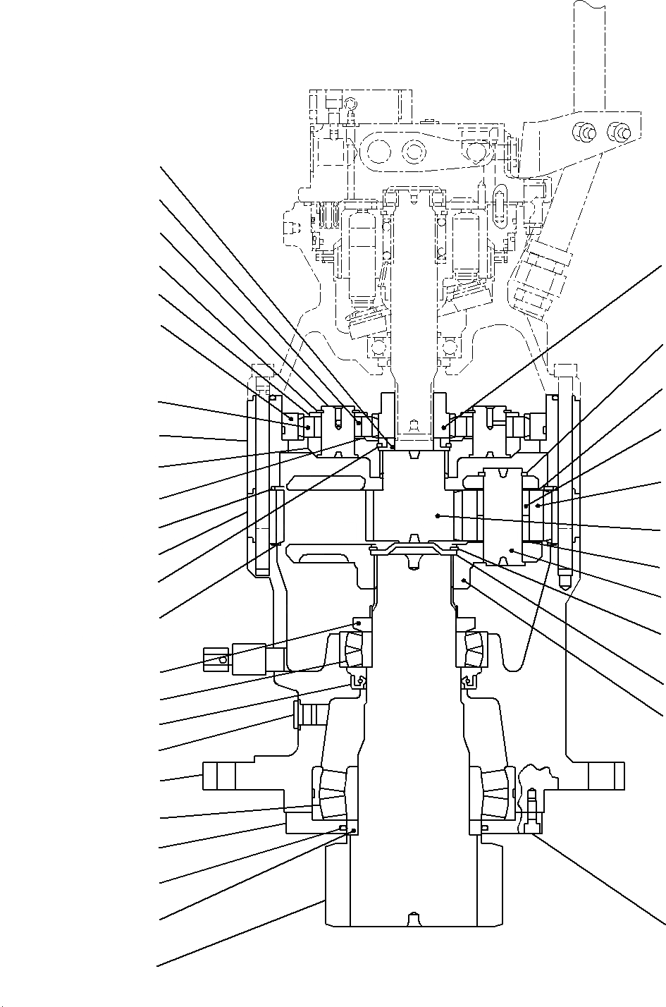 Схема запчастей Komatsu PC195LC-8 - МЕХАНИЗМ ПОВОРОТА И МОТОР (ВНУТР. ЧАСТИ)(/8) NO