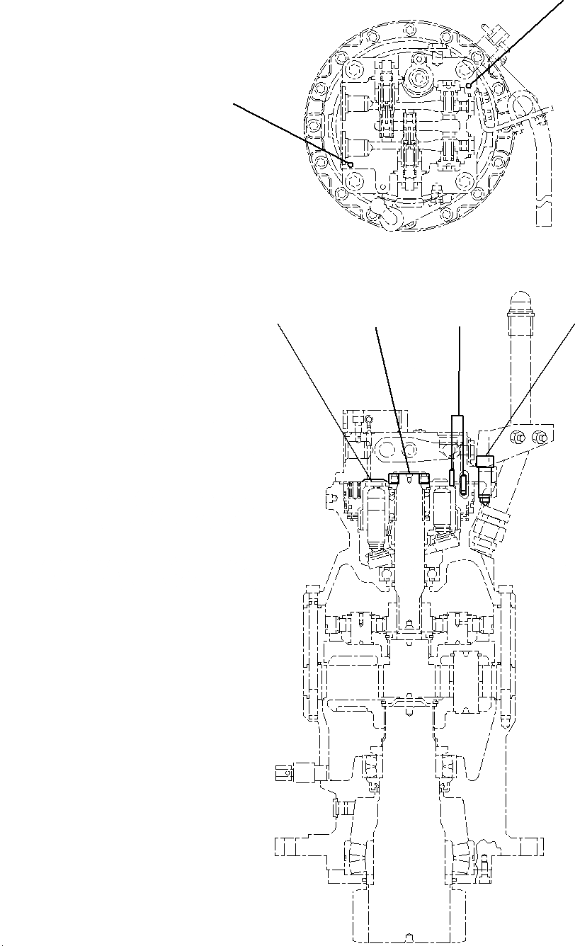 Схема запчастей Komatsu PC195LC-8 - МЕХАНИЗМ ПОВОРОТА И МОТОР (ВНУТР. ЧАСТИ)(/8) NO