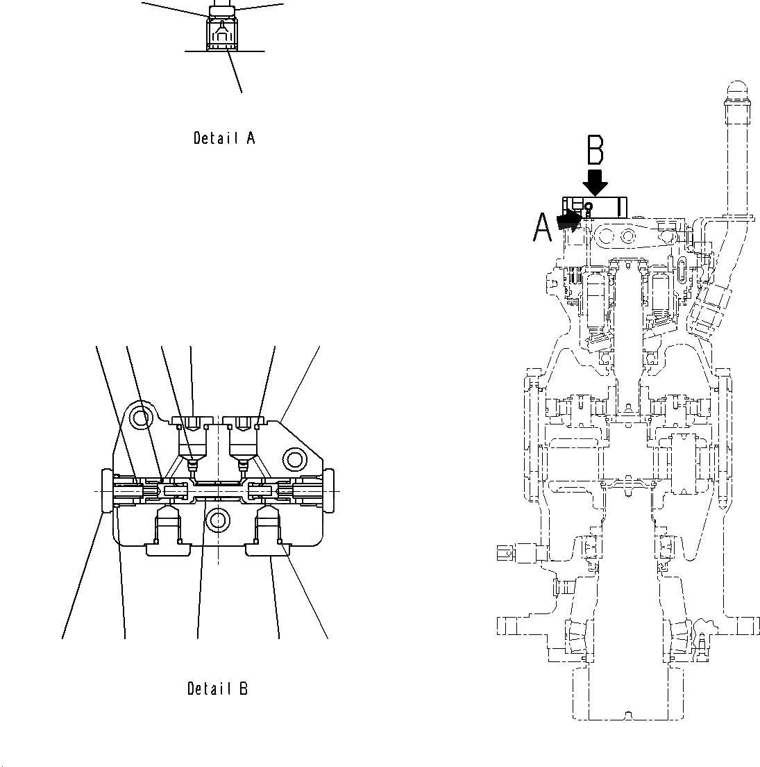 Схема запчастей Komatsu PC195LC-8 - МЕХАНИЗМ ПОВОРОТА И МОТОР (ВНУТР. ЧАСТИ)(/8) NO