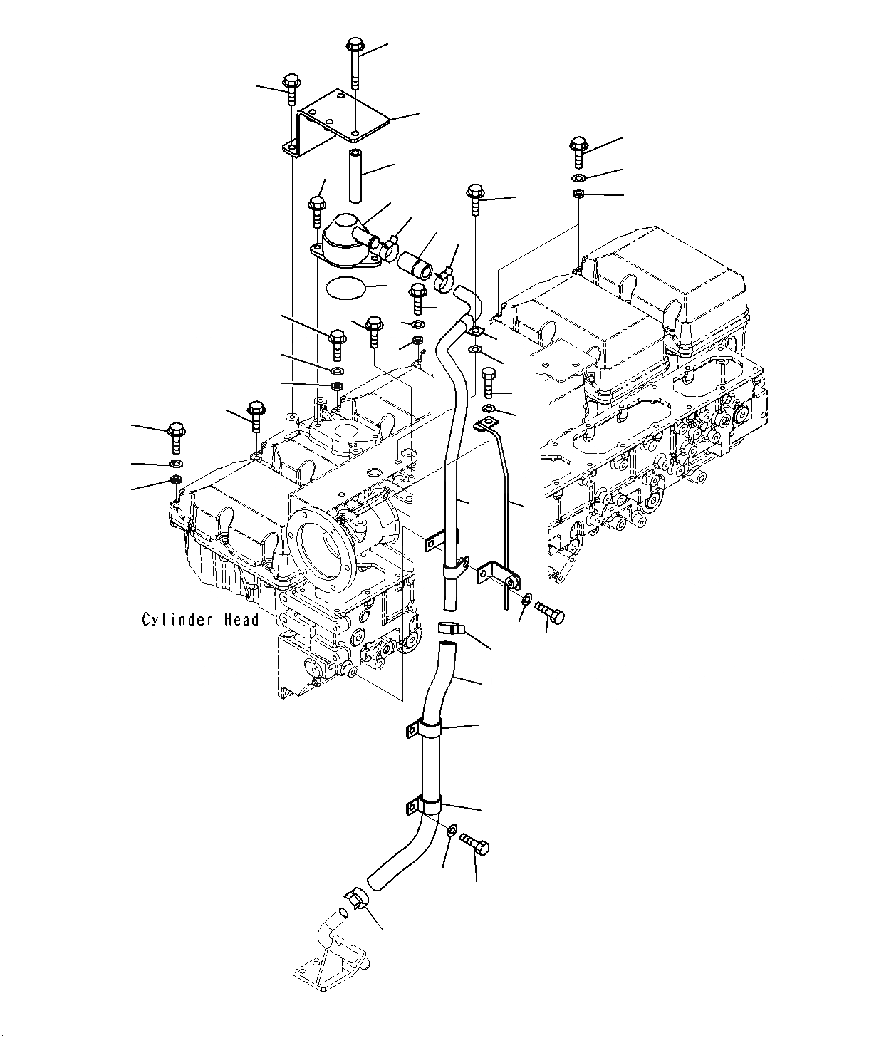 Схема запчастей Komatsu PC1250SP-8R - КРЫШКА ГОЛОВКИ КОМПОНЕНТЫ A