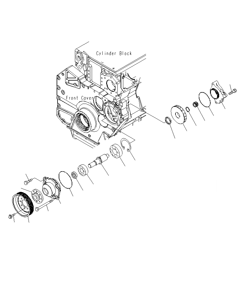 Схема запчастей Komatsu PC1250SP-8R - ПРИВОД ГЕНЕРАТОРА A