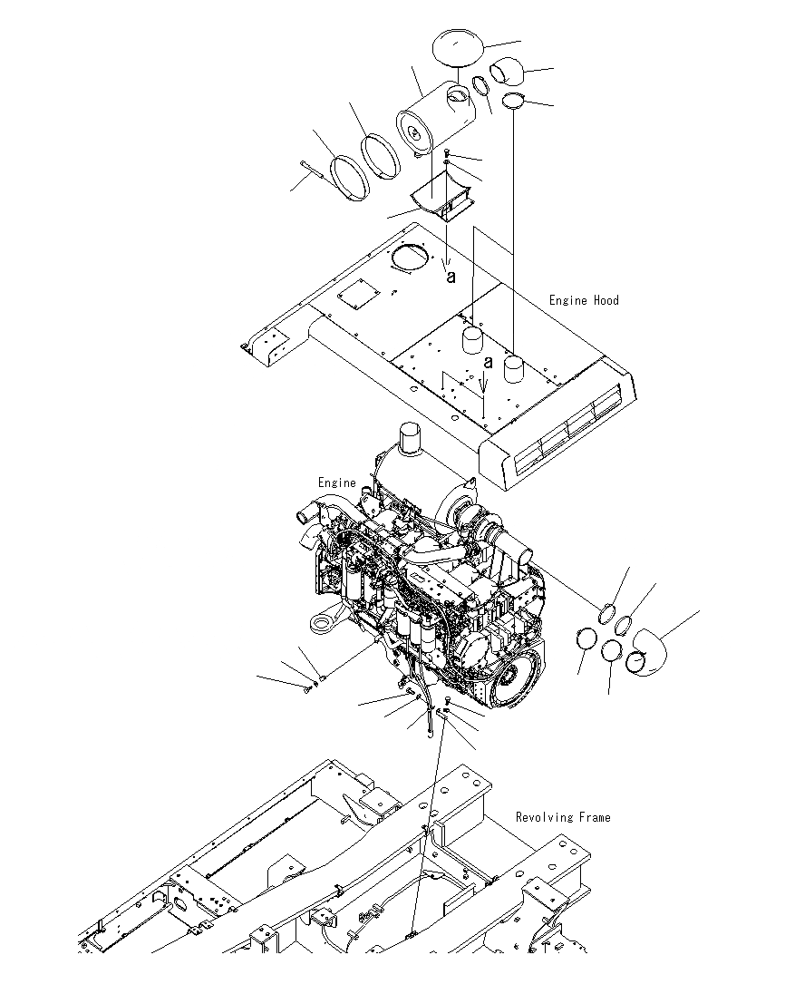 Схема запчастей Komatsu PC1250SP-8R - ВЫПУСКН. (INTAKE) B