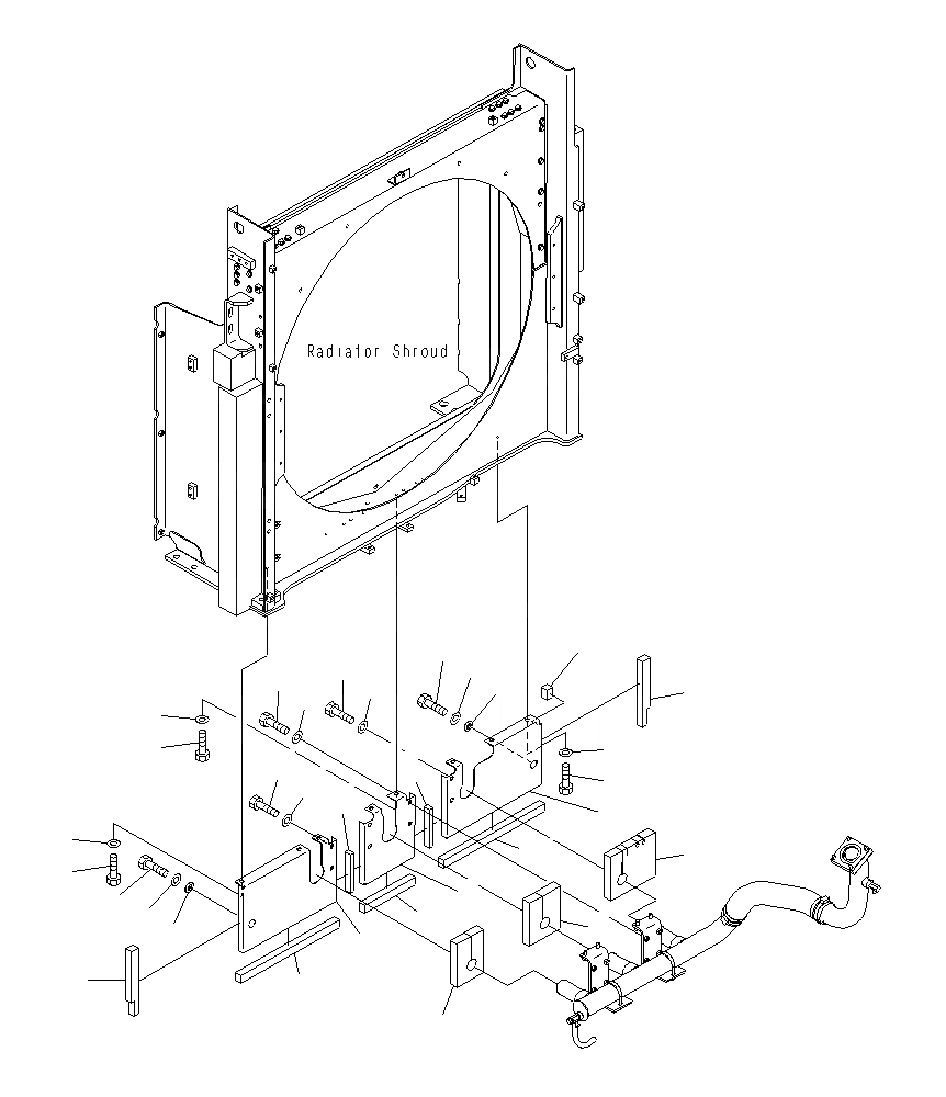 Схема запчастей Komatsu PC1250SP-8R - ОХЛАЖД-Е (COVER) C