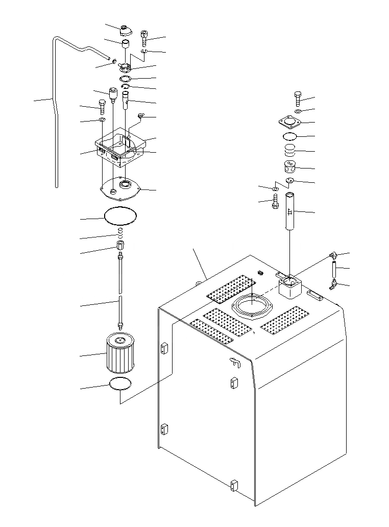 Схема запчастей Komatsu PC1250SP-8R - HIDRAULIC БАК (ЗАПЫЛЕНН МЕСТН. СПЕЦ-Я) H