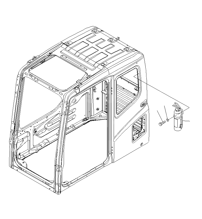 Схема запчастей Komatsu PC1250SP-8R - ОГНЕТУШИТЕЛЬ (АНГЛ.) K