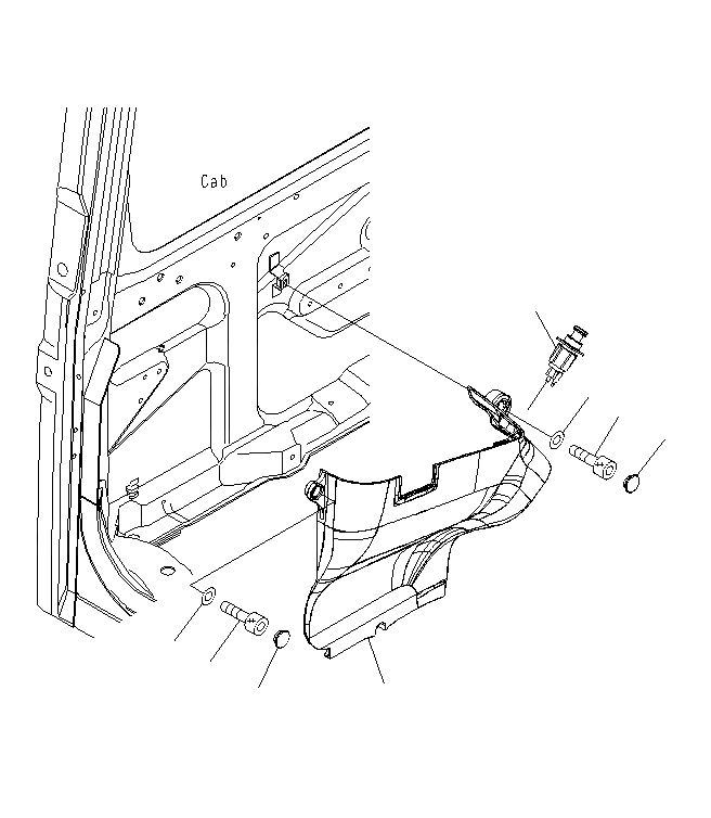 Схема запчастей Komatsu PC1250SP-8R - COVER K