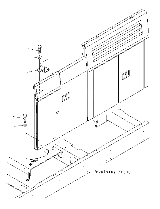 Схема запчастей Komatsu PC1250SP-8R - ЛЕВ. COVER M