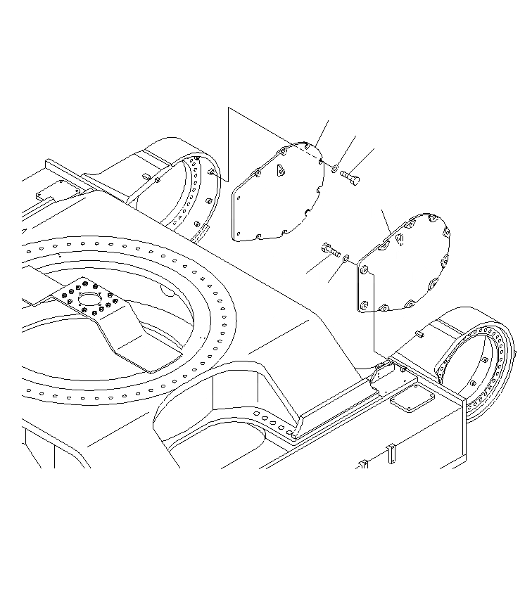 Схема запчастей Komatsu PC1250SP-8R - МОТОР ХОДА ЧАСТИ КОРПУСА R